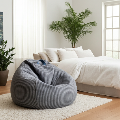 RelaxBean — Fauteuil Pouf Ergonomique Premium | Mémoire de Forme