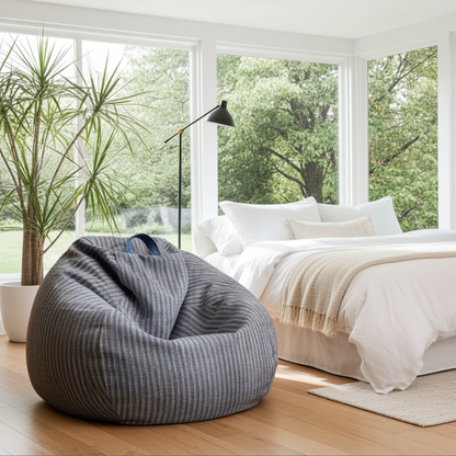 RelaxBean — Fauteuil Pouf Ergonomique Premium | Mémoire de Forme