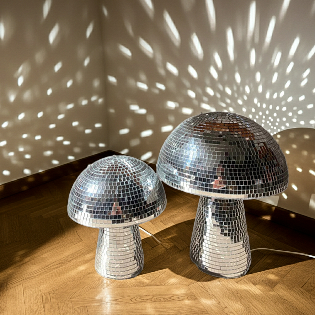 Champignon Disco Miroir – Décoration Réfléchissante Rétro